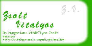 zsolt vitalyos business card